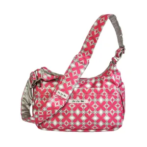 Ju-Ju-Be Hobo Be Messenger Diaper Bag, Pink Pinwheels