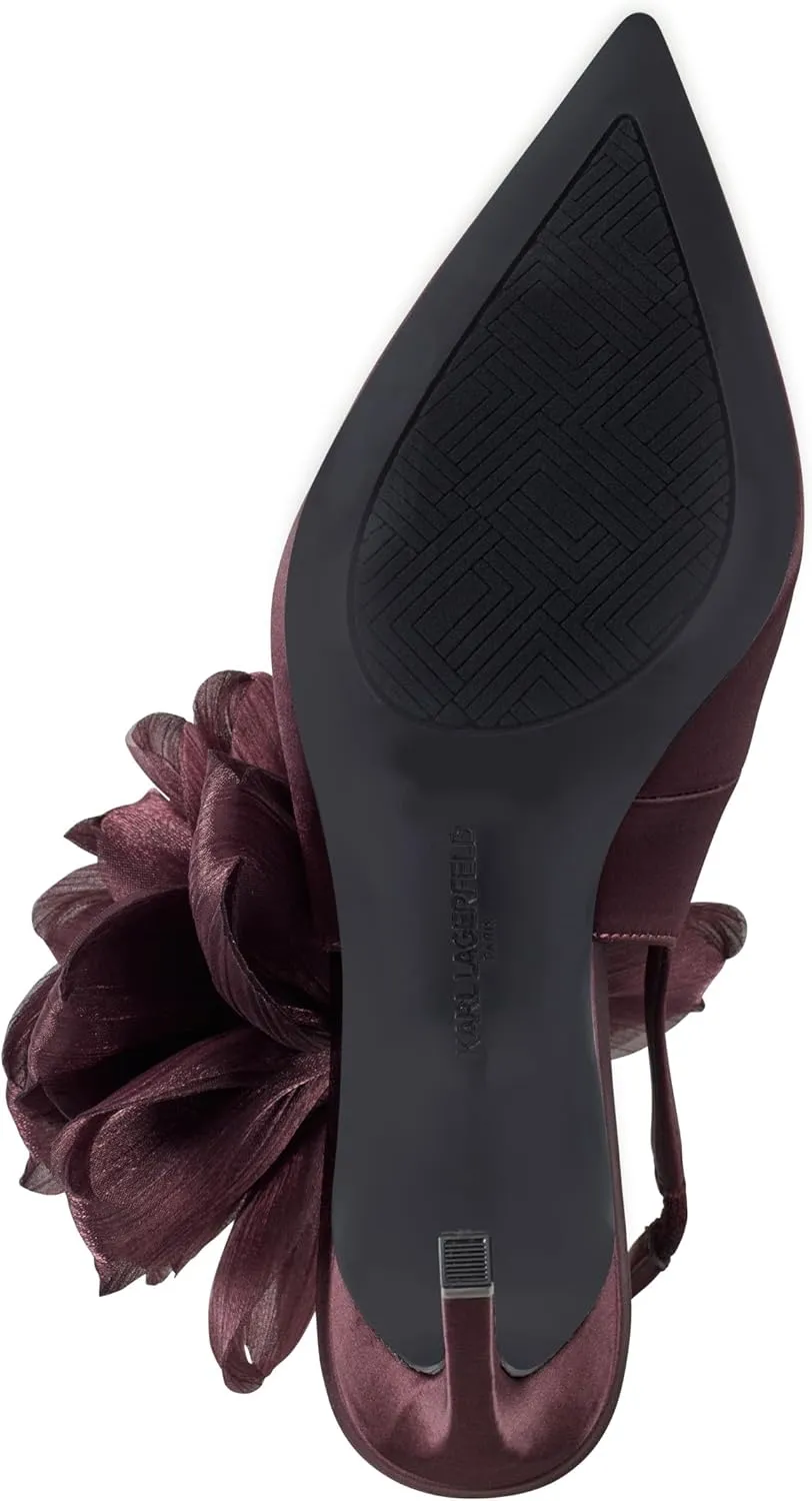 Karl Lagerfeld Paris Women's Savie Evening Fabric Flowers Pump