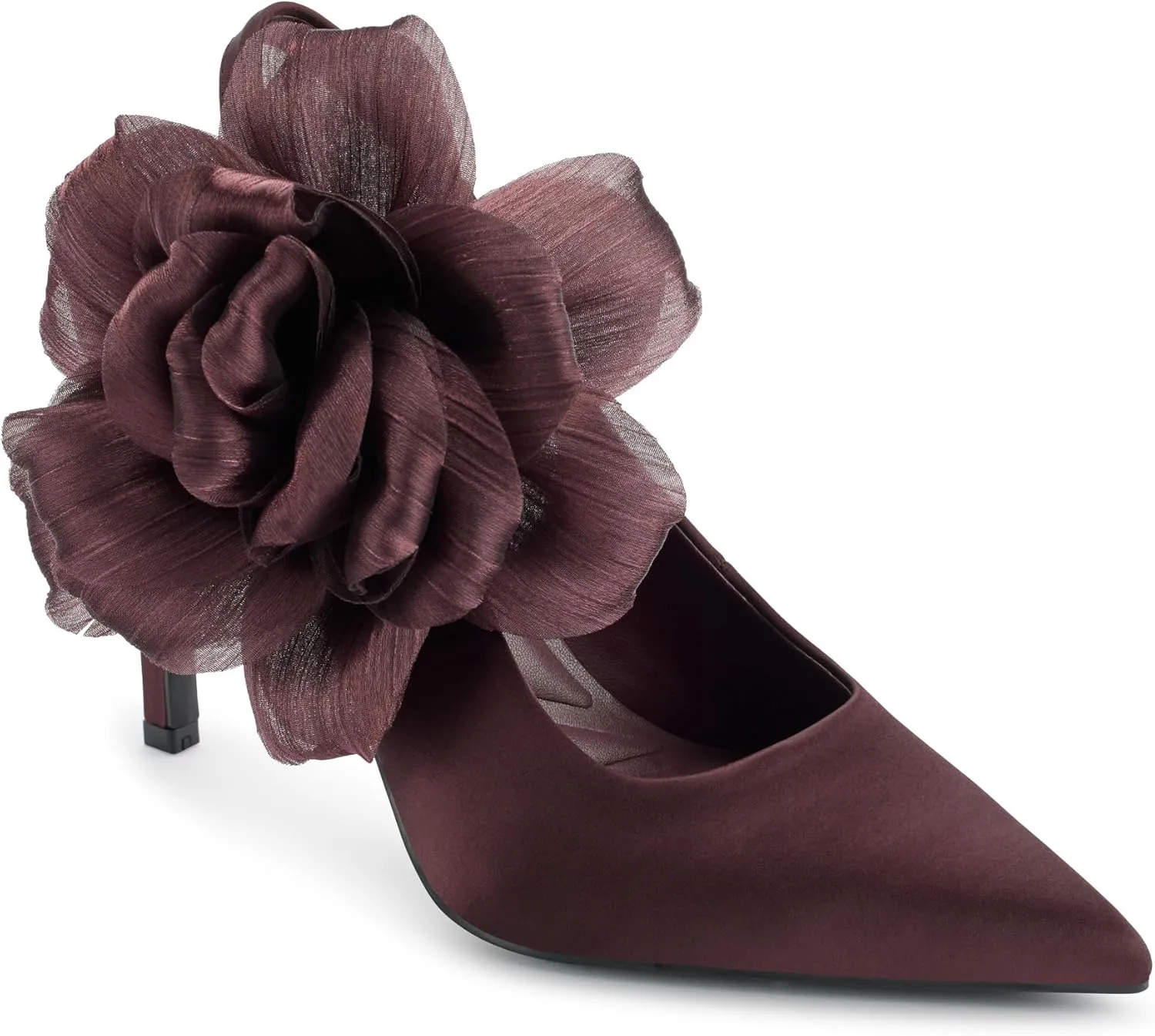 Karl Lagerfeld Paris Women's Savie Evening Fabric Flowers Pump