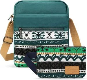Kemy's Small Canvas Crossbody Bag for Teen Girls, Lightweight Messenger Shoulder Bags Cross Body Purse for Girls and Women