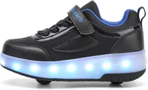 Kids Light Up Shoes with Wheels USB Chargable Colorful Light Up Roller Skate Shoes