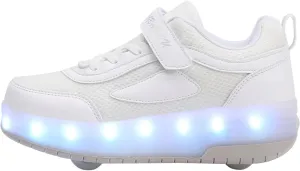 Kids Light Up Shoes with Wheels USB Chargable Colorful Light Up Roller Skate Shoes