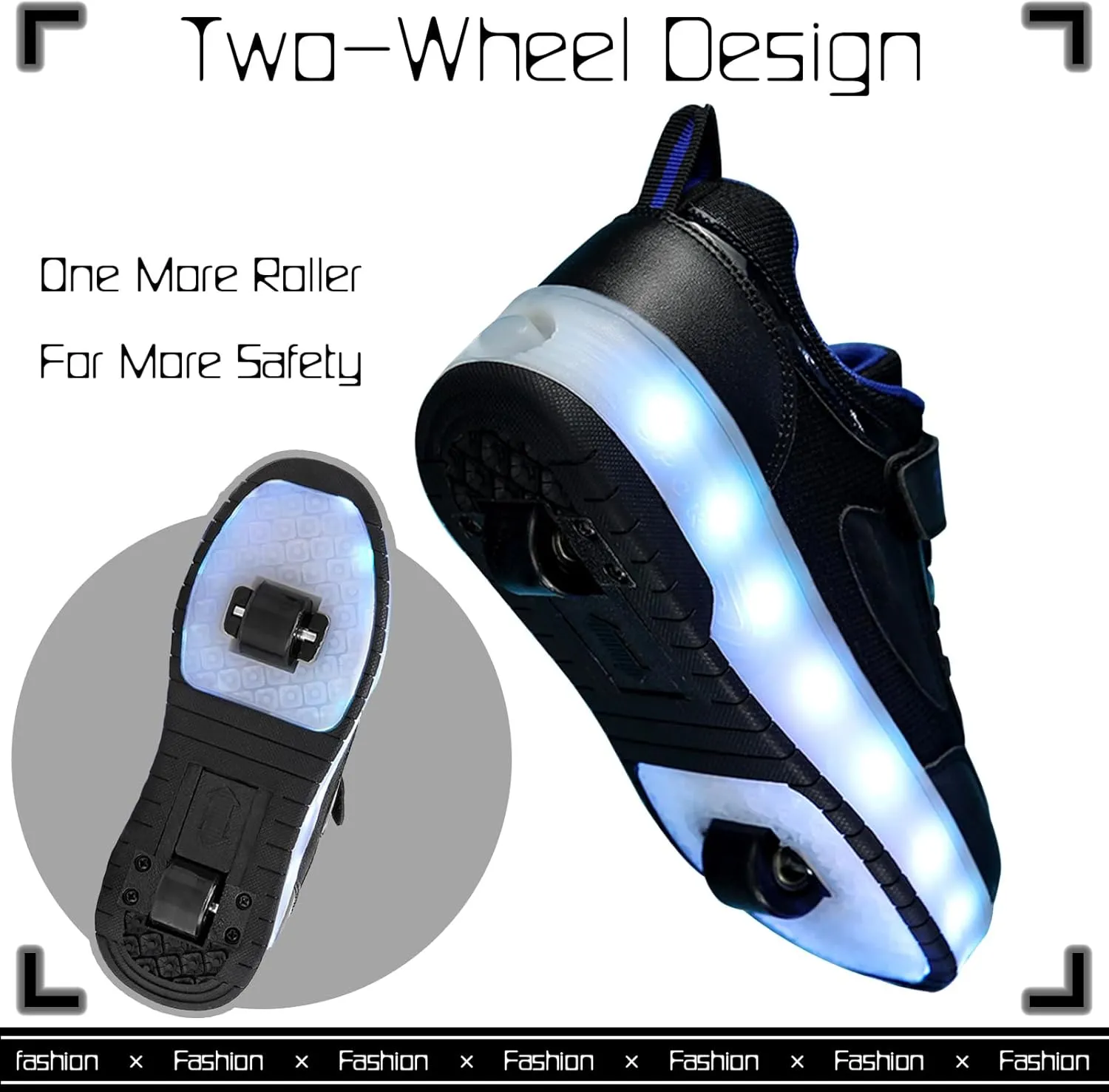 Kids Light Up Shoes with Wheels USB Chargable Colorful Light Up Roller Skate Shoes