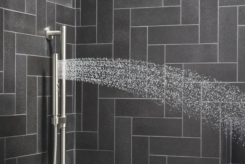KOHLER 21335-TT Shift   Round Two-Function Handshower, Handheld Showerhead with 2 Spray Settings, 2.5 GPM, Vibrant Titanium