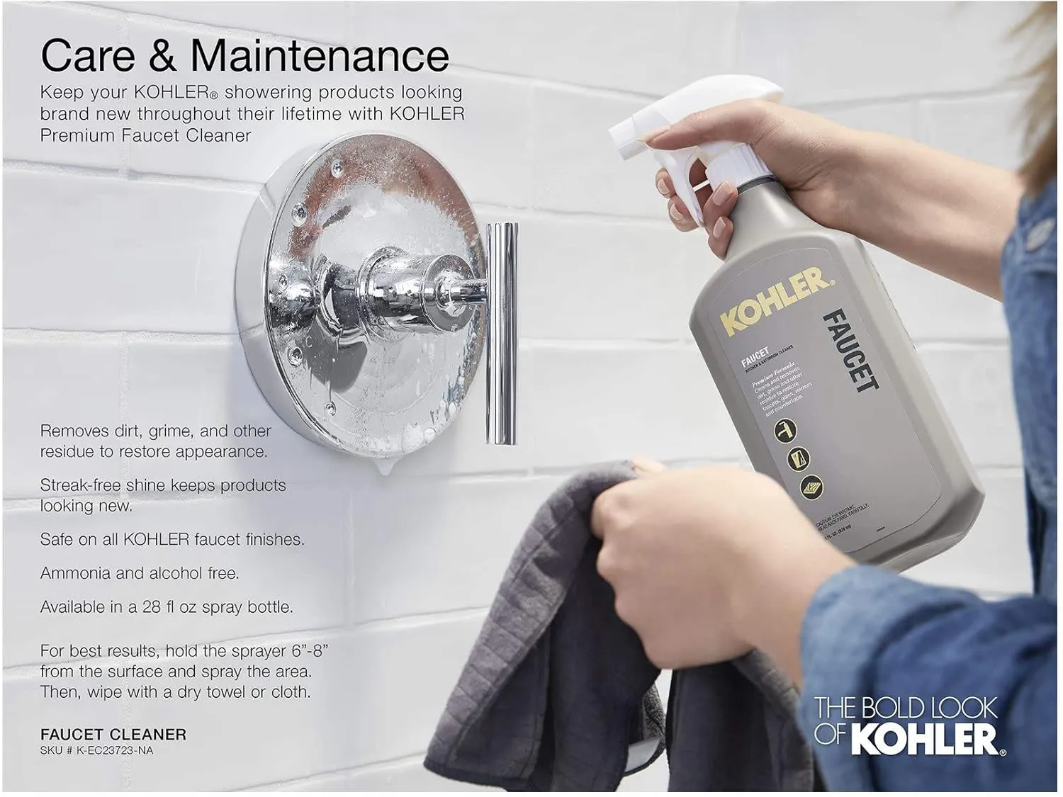 Kohler 98362-G-CP Awaken B90 Multifunction 1.75 GPM Handshower Kit, Polished Chrome