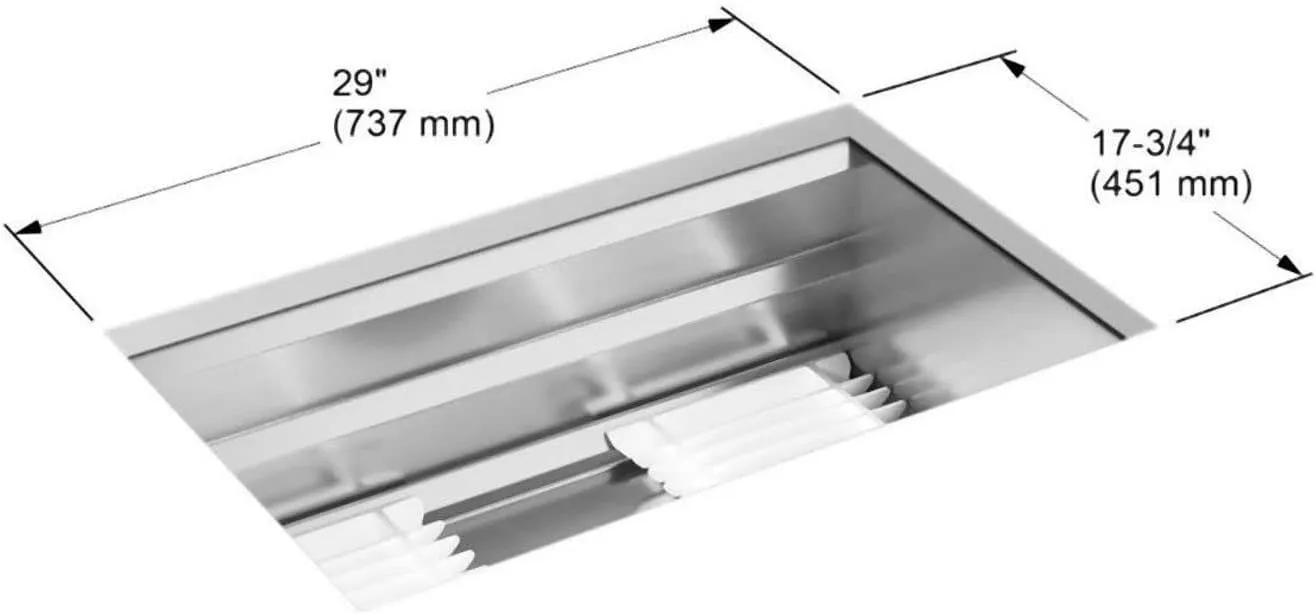 Kohler Prolific 29 inch Workstation Stainless Steel Single Bowl Kitchen Sink with included Accessories, 10 inches deep, 18 gauge, Undermount installation K-23651-NA