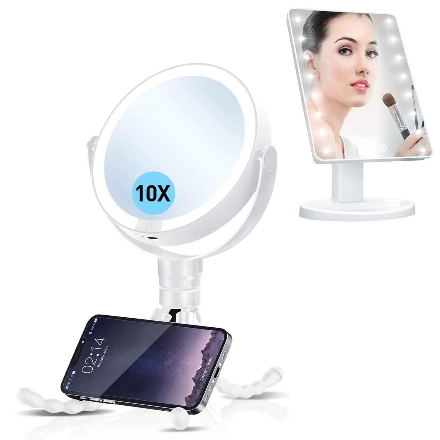 KOOKIN Travel Makeup Mirror with Lights