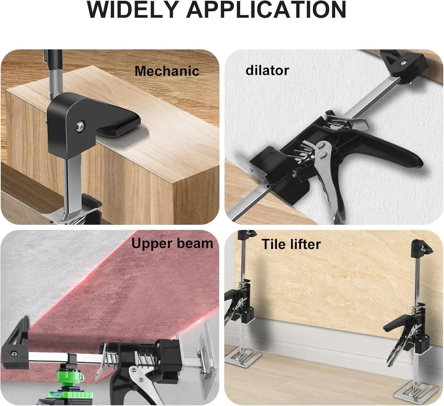 Labor Saving Arm Jack 2 Pack,15.5 Inch Multifunctional Furniture Lifter Jacks for Installing Cabinets and Wall Tile Height Adjuster Handheld Tool