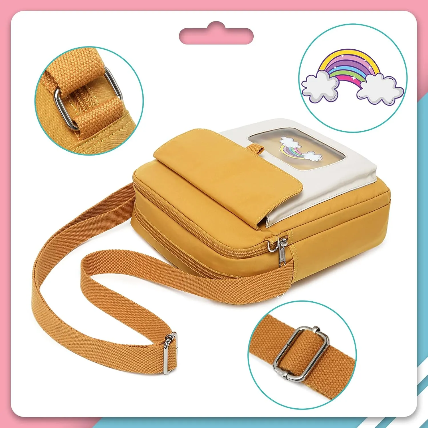 Lanola Lightweight Small Messenger Shoulder Bag,Crossbody Bag Purse for Girls Gift for Preteen/Teen Little Kids