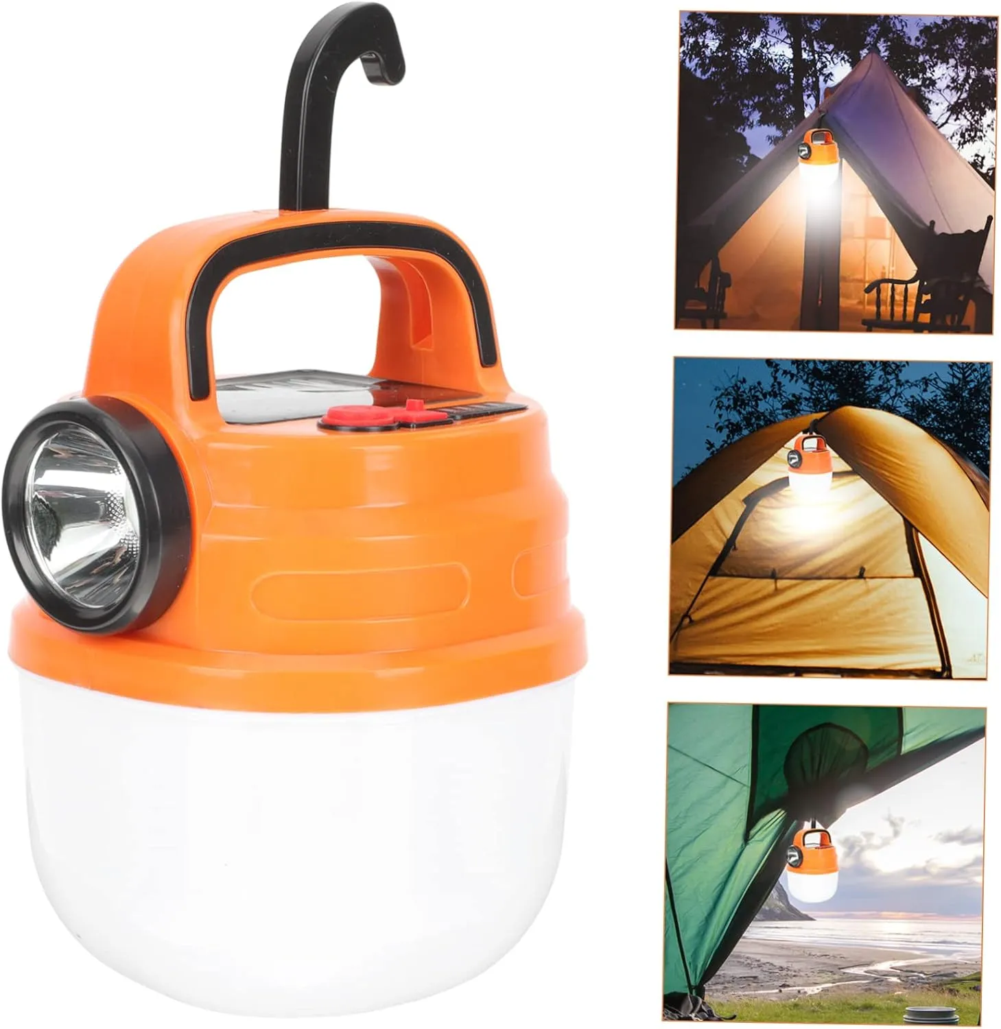 Lar Camping Light Rechargeable Tent Lamp Portable Emergency Light Hooks for Camping Tent Outdoor Activities