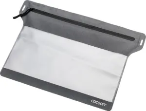 Large Zippered Flat Document Bag - Grey/Black