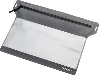 Large Zippered Flat Document Bag - Grey/Black
