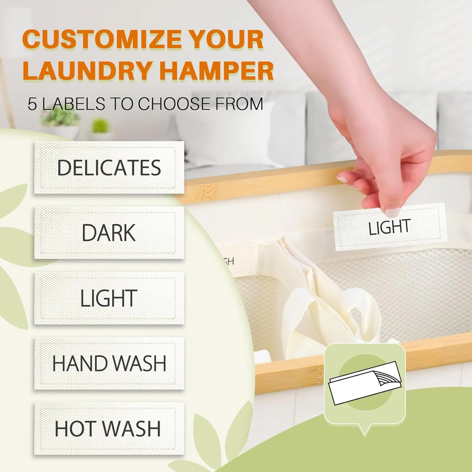 Laundry Hamper 3 Section, 145L Dirty Clothes Hamper with Lid, Extra Large Laundry Basket Organizer with Removable Inner Bags & Labels for Laundry Room, Bedroom, Beige