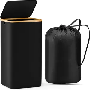 Laundry Hamper with Lid,100L Large Laundry Basket with Removable Inner Bag,Dirty Clothes Hamper Laundry for Bedroom Dorm Aesthetic