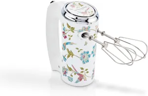 Laura Ashley Hand Mixer Electric Handheld 200W - Hand Held Electric Whisk with 5 Variable Speeds - Hand Mixers with Durable Stainless Steel Beaters - Easy to Clean Light Weight Cake Mixer for Baking