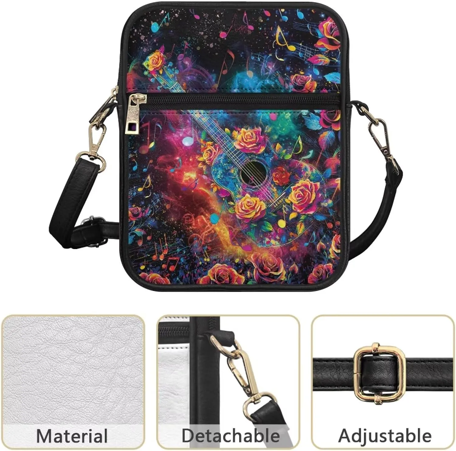Leather Messenger Bag for Men & Women Sling Bag Satchel Purses Versatile Crossbody Bags for Commuters & Travelers