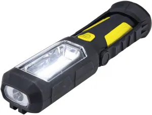 LED Flashlight High & Low 15-Hour Battery Life on Full Charge - 2 Pack - Magnetic Base for Convenient Attachment to Metal Surfaces , Includes 3 AA Batteries