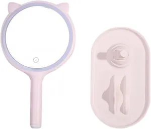 Led Makeup Mirror Adjustable Brightness Compact Tabletop Design High-Definition for Dressing Table and Bedroom Led Lighting for Easy Makeup Application