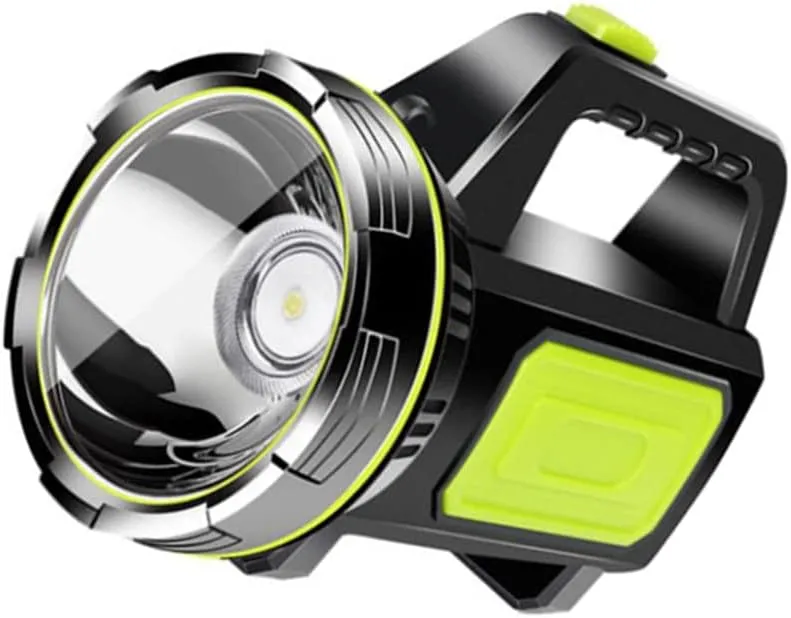 Led Rechargeable Handheld Spotlight Lantern Torch with Sidelamp for Outdoor Camping -Range Illumination up to Design Hour Model