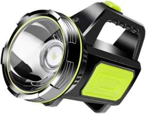 Led Rechargeable Handheld Spotlight Lantern Torch with Sidelamp for Outdoor Camping -Range Illumination up to Design Hour Model