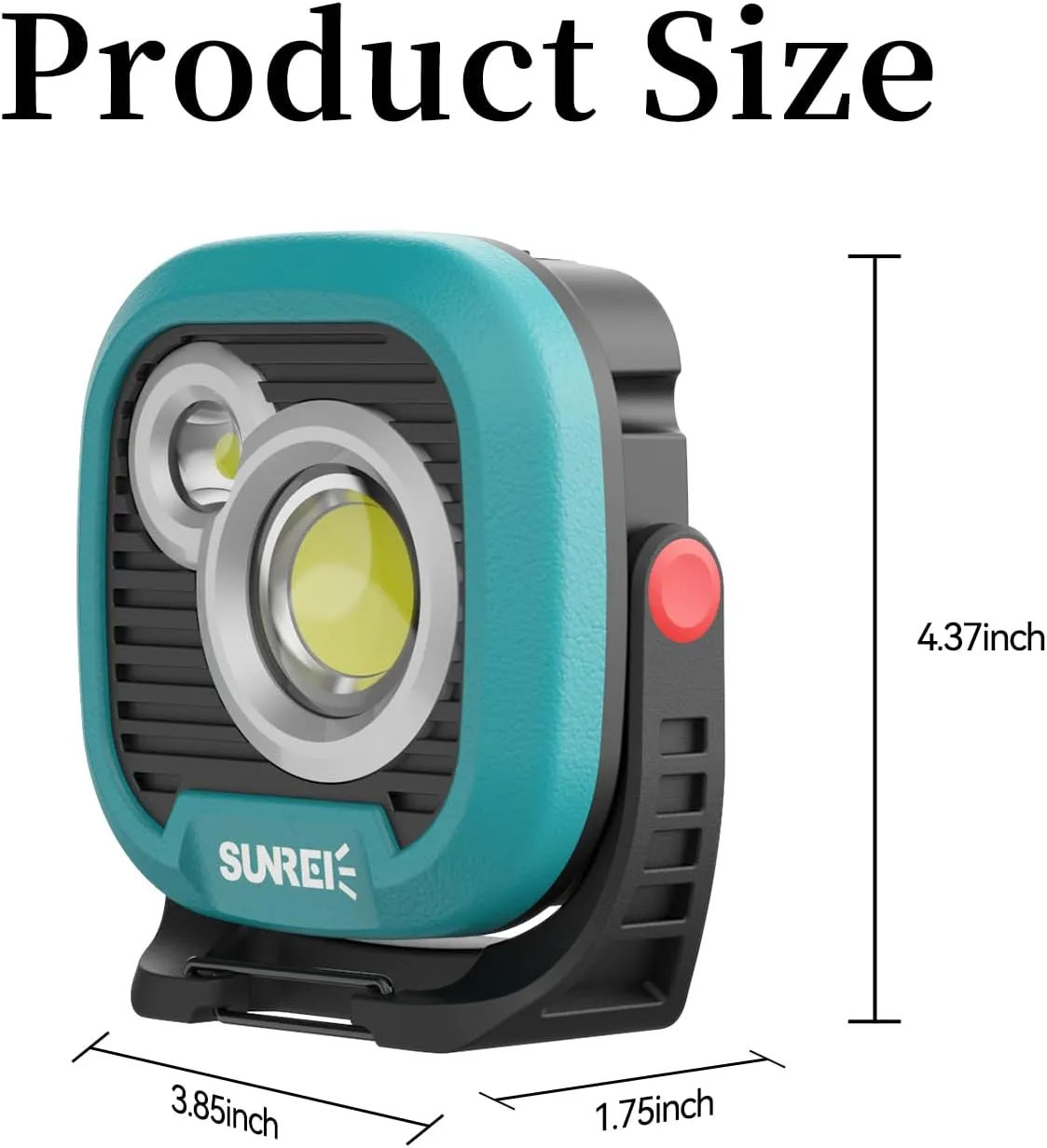LED Rechargeable Magnetic Work Light SUNREI Mechanic Light Power Bank 180° Rotating,1500LM, 6 Modes,Magnetic&Hook, IPX5 Waterproof, Magnetic Flashlight for Camping, Car Repairing