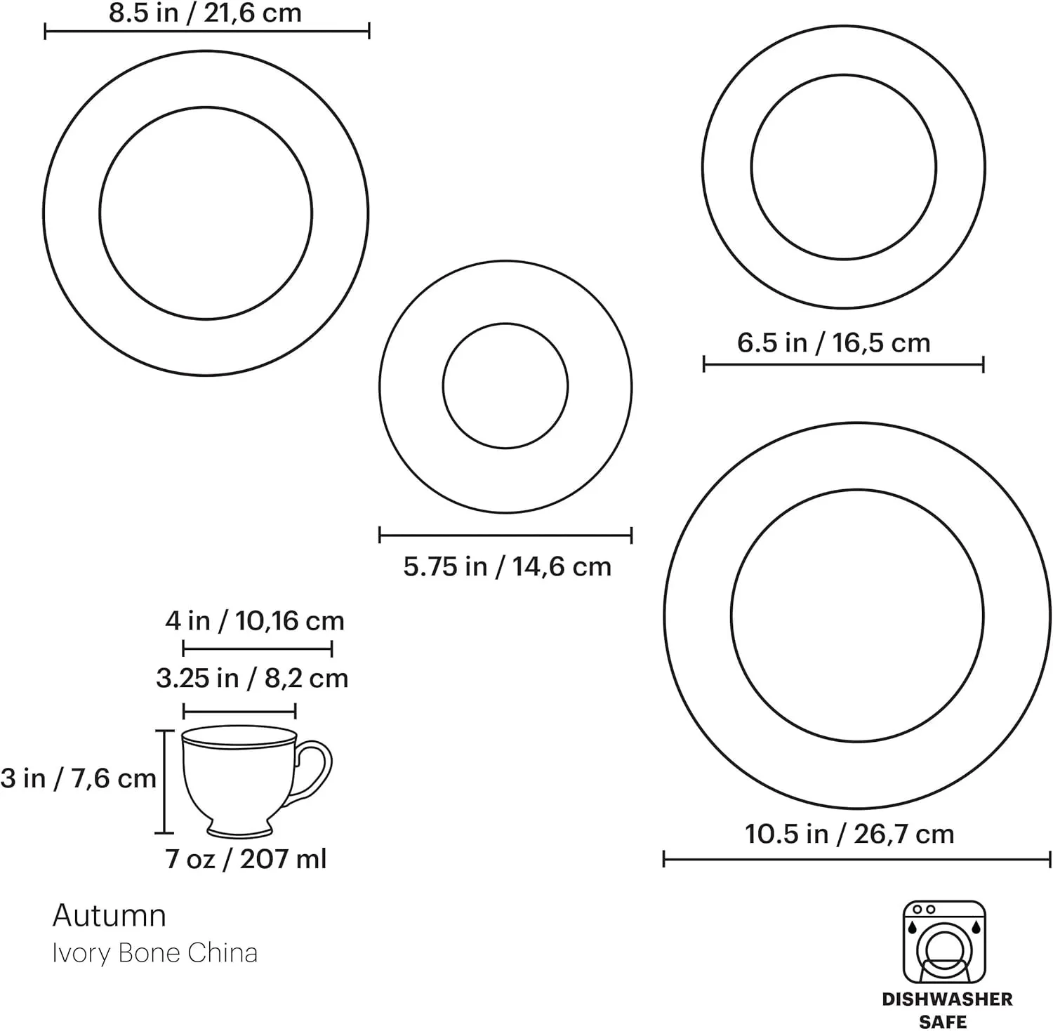 Lenox 116890610 Autumn 5-Piece Place Setting