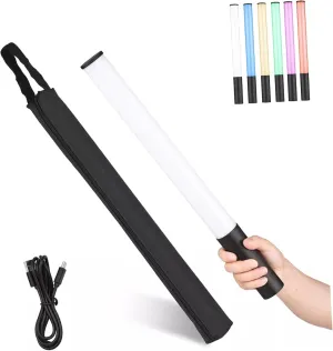 LIFKOME RGB Light Stick Portable Photography Lighting Wand with Rechargeable Battery Multi Color Fill Light for Video Shooting Includes Carry Bag for Easy Travel and Use