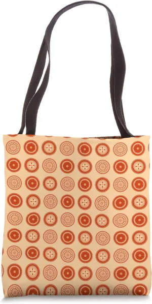 Light Orange Peach Color Floral Pattern Design Tote Bag