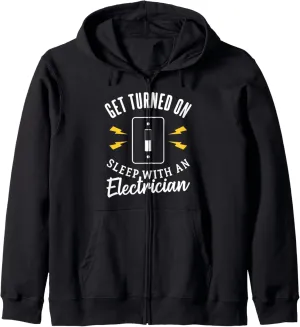 Light Switch Design For Electricians Men Zip Hoodie