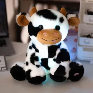 Light up Black Cow Plush Toy