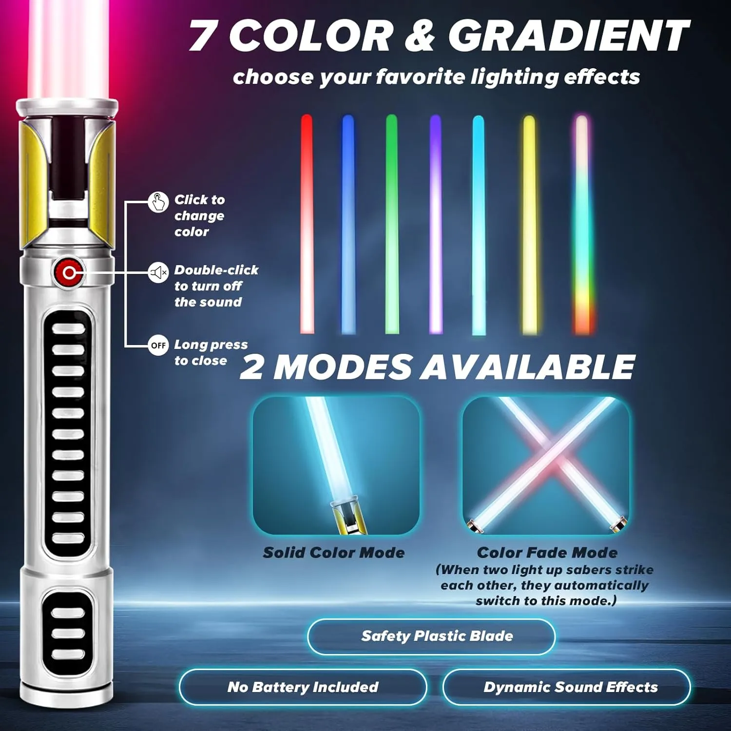 Light Up Saber, 2 Pack Light up Saber for Kids, Extendable Light Up Toy Sword for Kids, Light Up Sword Set, Dual Light Up Sabers for Kids Adults Toddler Boy Girl,Light Savers Party Toy
