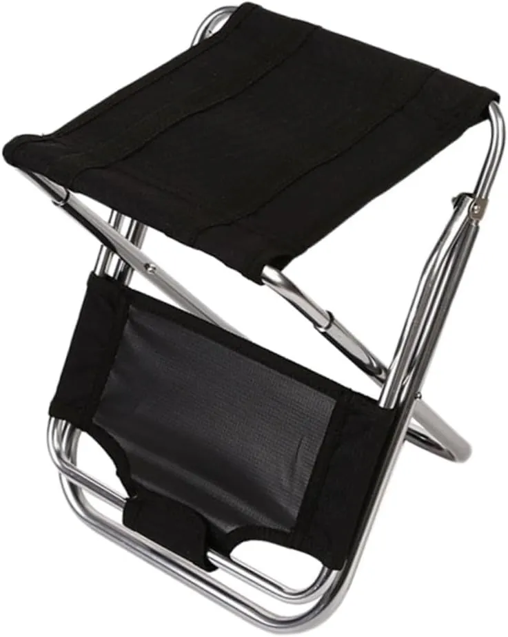 Lightweight Portable Camping Stool Foldable Leisure Chair for Fishing Hiking and Picnics Sturdy Frame with Enhanced Stability and Easy Storage Bag