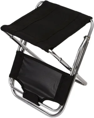 Lightweight Portable Camping Stool Foldable Leisure Chair for Fishing Hiking and Picnics Sturdy Frame with Enhanced Stability and Easy Storage Bag