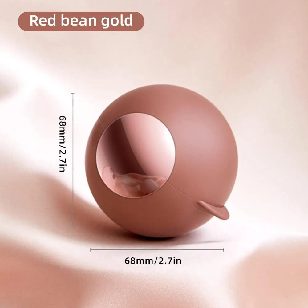 Lint Roller Hair Remover Ball,Professional Portable Diatom Mud Ball,Potable Travel Dustproof Can Be Washed Cleaner for Clothes, Furniture, Carpet, Bed, Couch, Sofa(Color:Red Bean Gold)