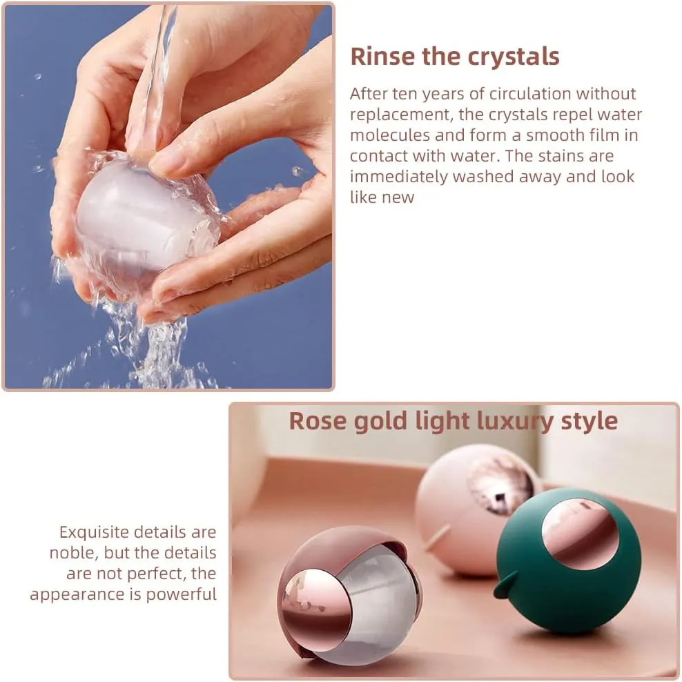 Lint Roller Hair Remover Ball,Professional Portable Diatom Mud Ball,Potable Travel Dustproof Can Be Washed Cleaner for Clothes, Furniture, Carpet, Bed, Couch, Sofa(Color:Red Bean Gold)
