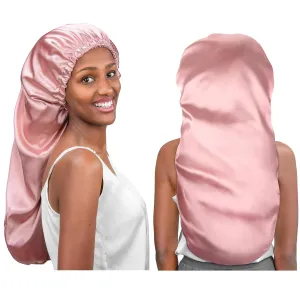Long Bonnet Braid for Sleeping - Satin Silk Hair Bonnet for Black Women