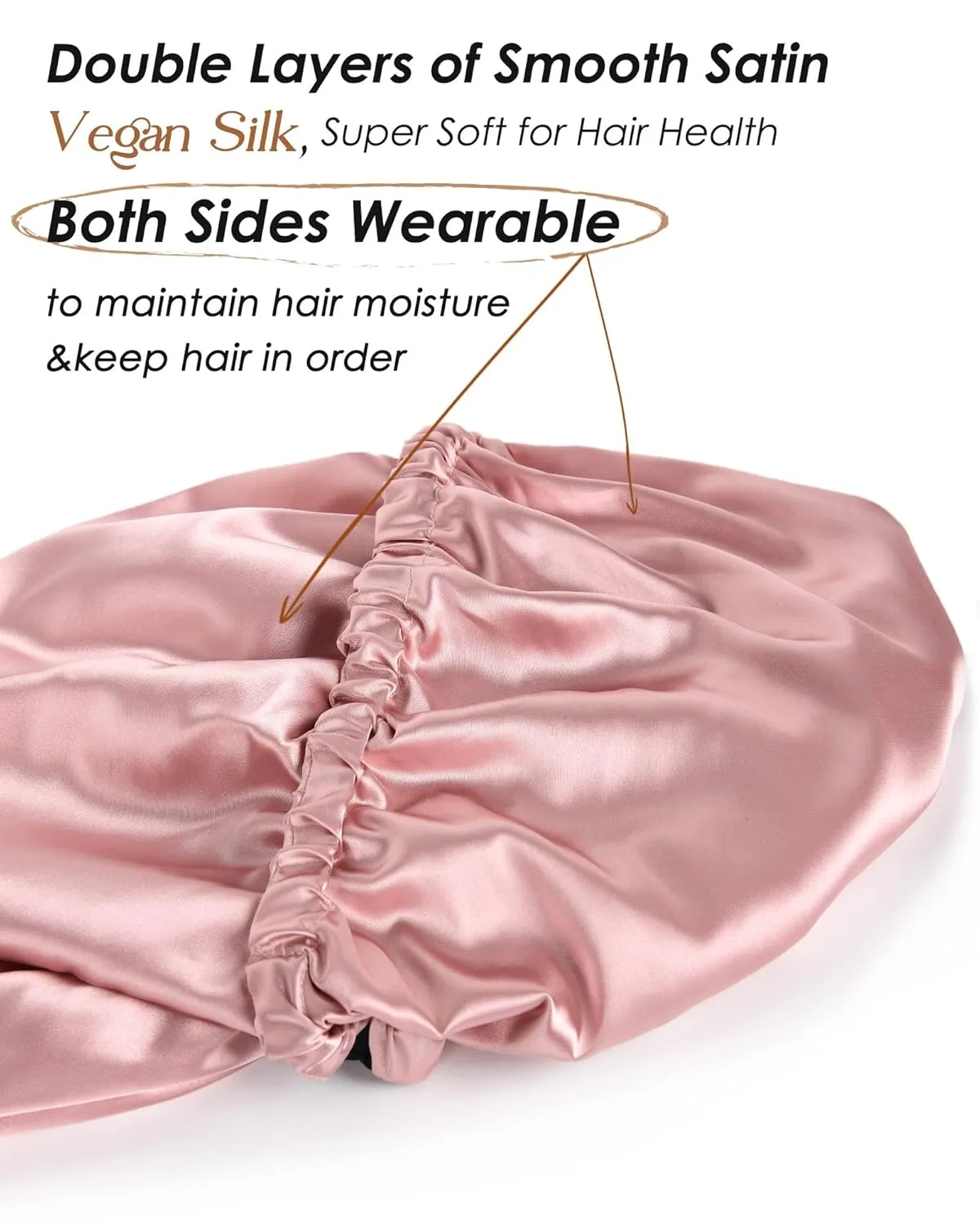Long Bonnet Braid for Sleeping - Satin Silk Hair Bonnet for Black Women