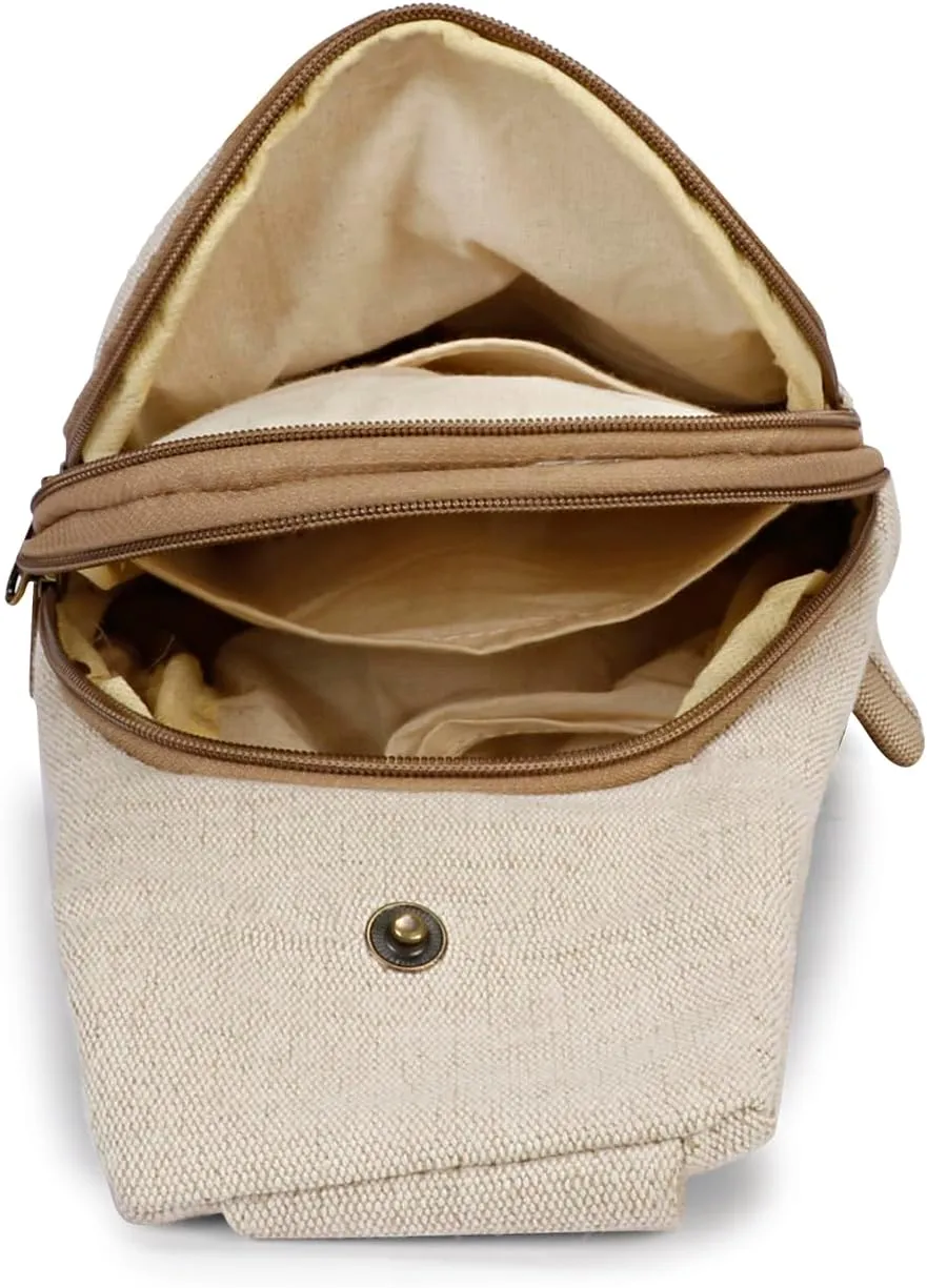 LONGING TO BUY Hemp Sling Backpack- Hemp Cross body Bag- Hemp Shoulder Backpack Adjustable Strap for Men & Women (OM Designed)