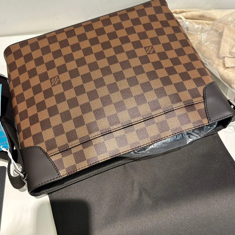 Louis Vuitton Damier Ebene Broadway Messenger Bag Brown Crossbody