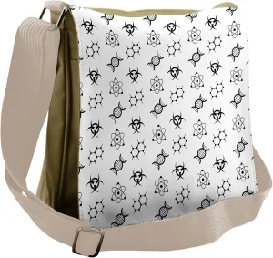 Lunarable Science Messenger Bag, Chemicaltom-Molecule DNA, Unisex Cross-body