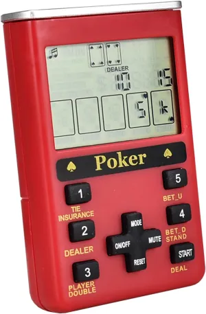 Lyght Electronic Handheld 7 in 1 Poker Game, Blackjack, Deuces, Baccarat, Slot, Lottery, Lucky 7 Dice, Casino Game…