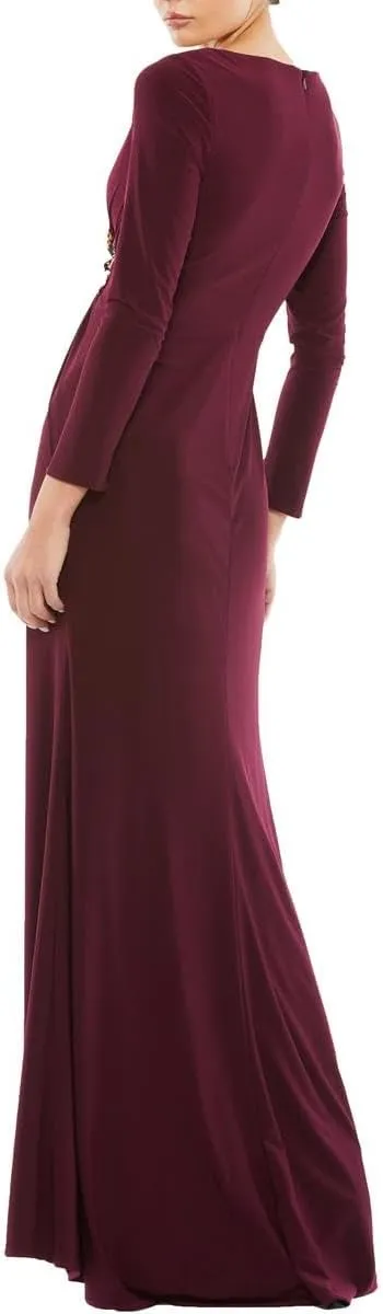 Mac Duggal Womens Embellished Formal Evening Dress