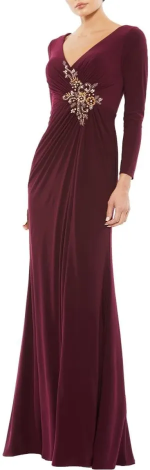 Mac Duggal Womens Embellished Formal Evening Dress