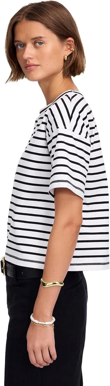 Madewell Women's Structured Boxy Tee Stripe