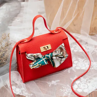 Mara's Dream 2019 New Solid Color Lychee Pattern Scarf Pouch Shoulder Diagonal Bag Handbag