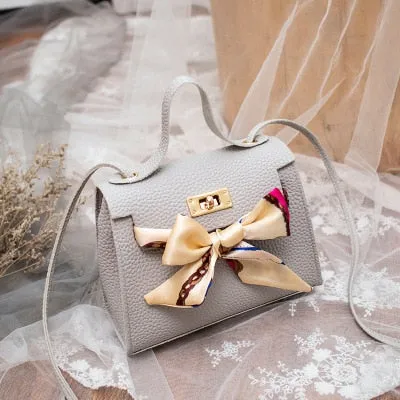 Mara's Dream 2019 New Solid Color Lychee Pattern Scarf Pouch Shoulder Diagonal Bag Handbag