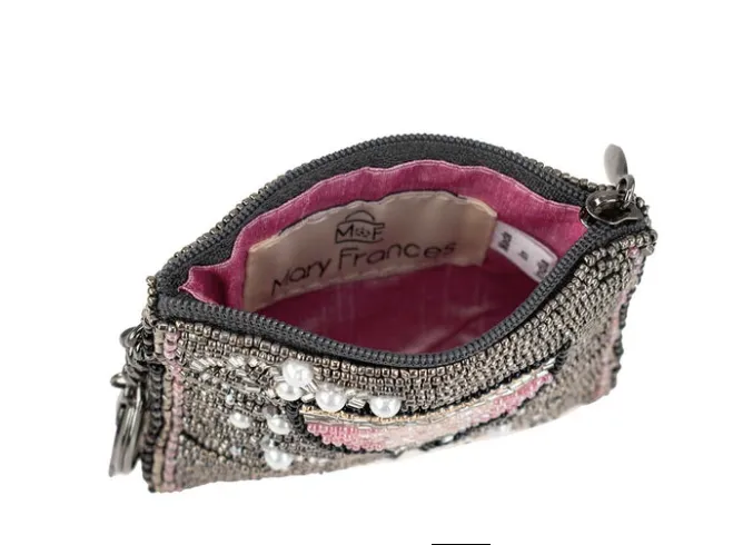 Mary Frances Pink Champagne Coin Purse/Key Fob