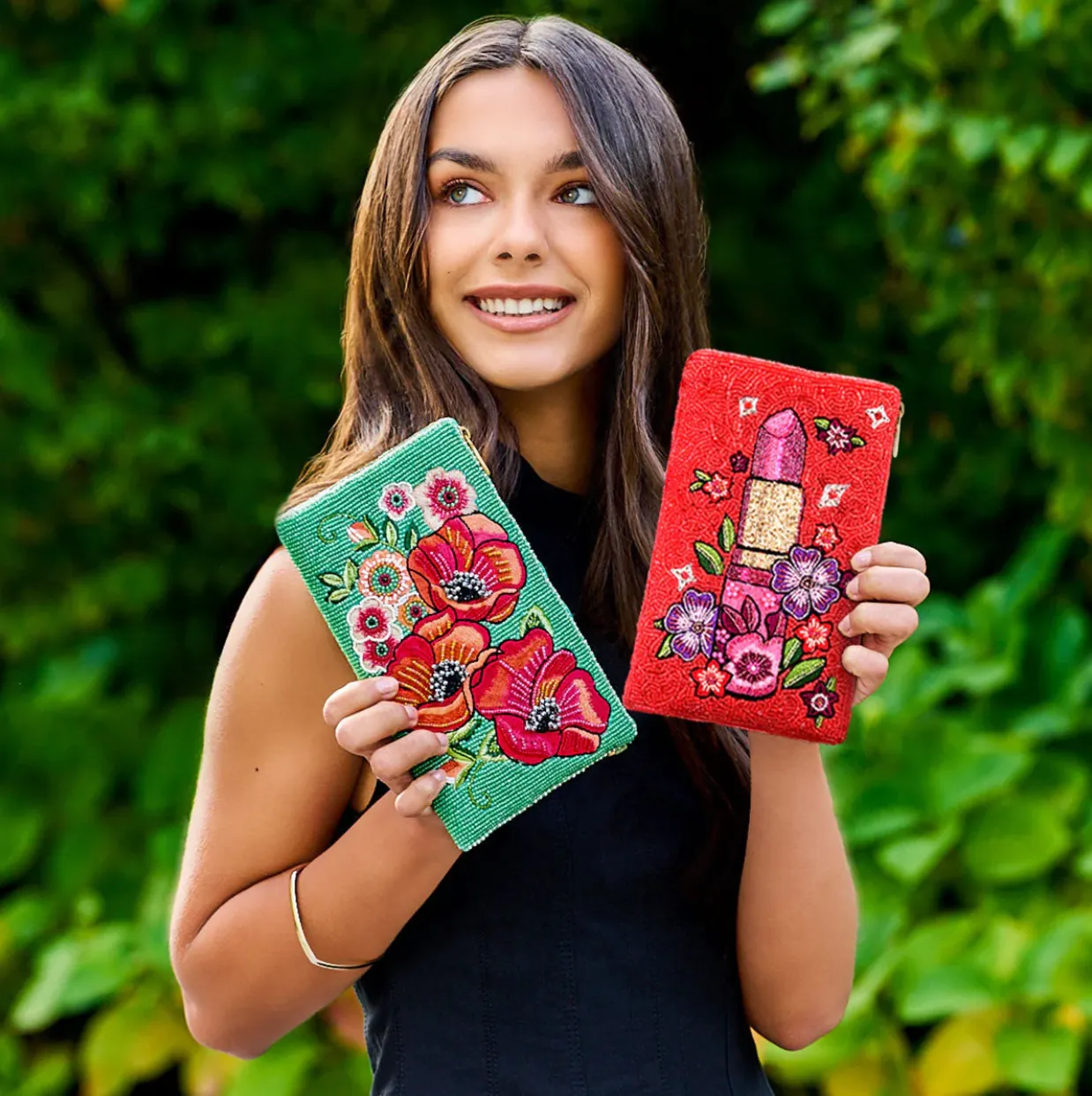 Mary Frances Poppy Field Crossbody Phone Bag