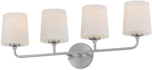 Maxim Bristol - 4 Light Bath Vanity-10 Inches Tall and 28.5 Inches Wide-Satin Nickel Finish
