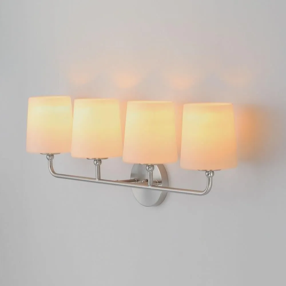 Maxim Bristol - 4 Light Bath Vanity-10 Inches Tall and 28.5 Inches Wide-Satin Nickel Finish